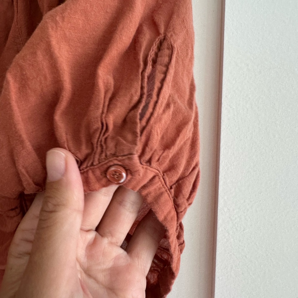 Women's Doen Rust Puff Sleeve Top - Picture 4 of 8